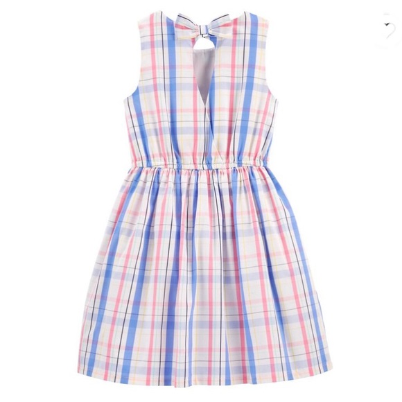 NWT ~ CARTER’S Little Girl’s Plaid Sateen Summer Party Dress ~ Size 6/6X - Picture 2 of 8